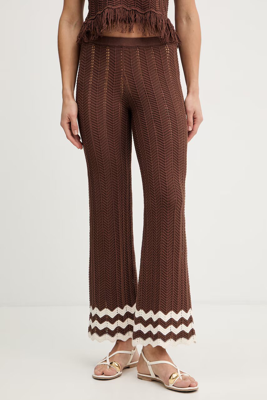TWINSET pantaloni de bumbac