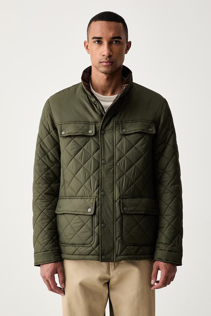 U.S. Polo Assn. jachetă pentru bărbați DIAMOND QUILTED FUNNEL
