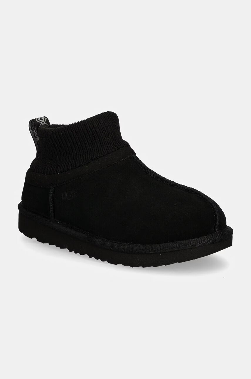 UGG cizme de zăpadă din piele întoarsă pentru copii KIDS' CLASSIC ULTRA STRETCH CUFF