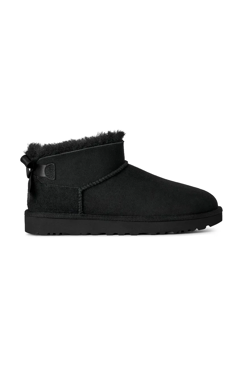 UGG W Ultra Mini Bailey Bow cizme de zăpadă pentru femei din piele întoarsă