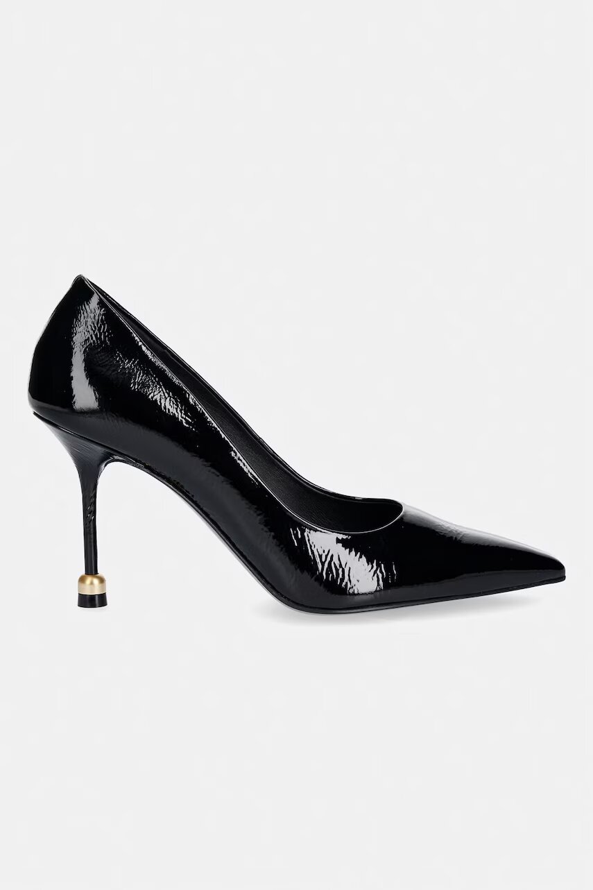 Vanda Novak pantofi cu toc stiletto din piele Aleksandra Glossy Black