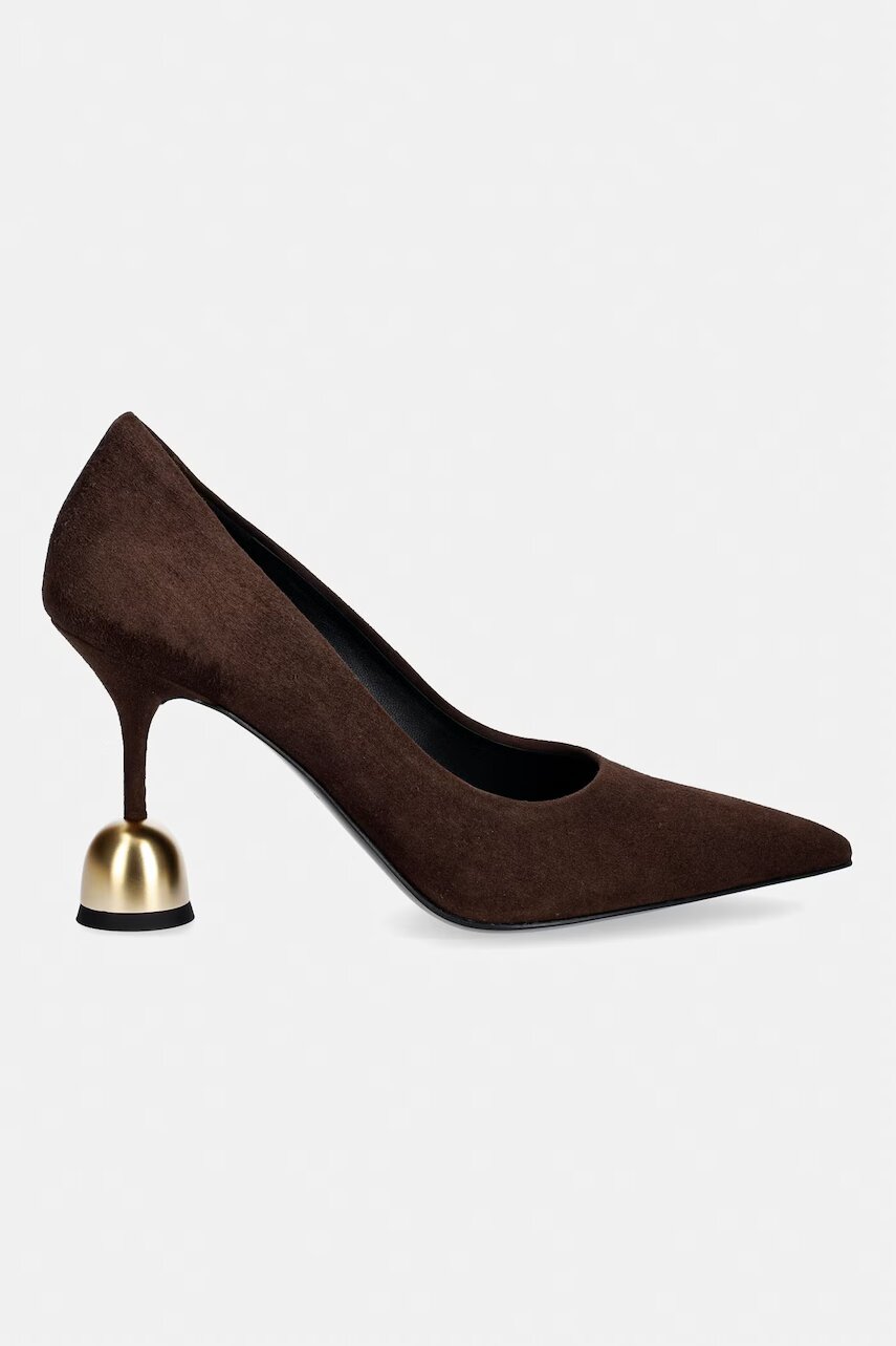Vanda Novak pantofi cu toc stiletto din piele Athena Cacao