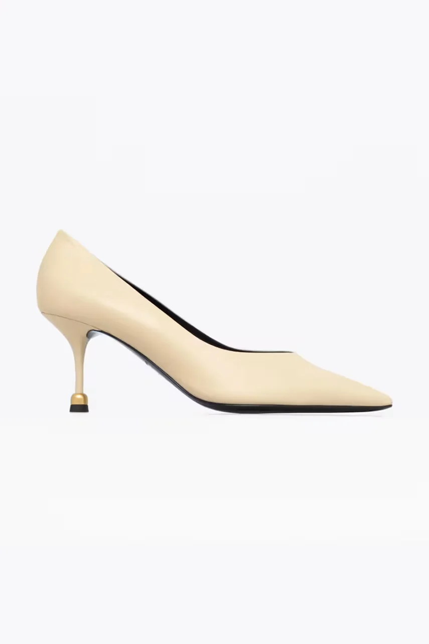 Vanda Novak pantofi cu toc stiletto din piele Pola Ivory