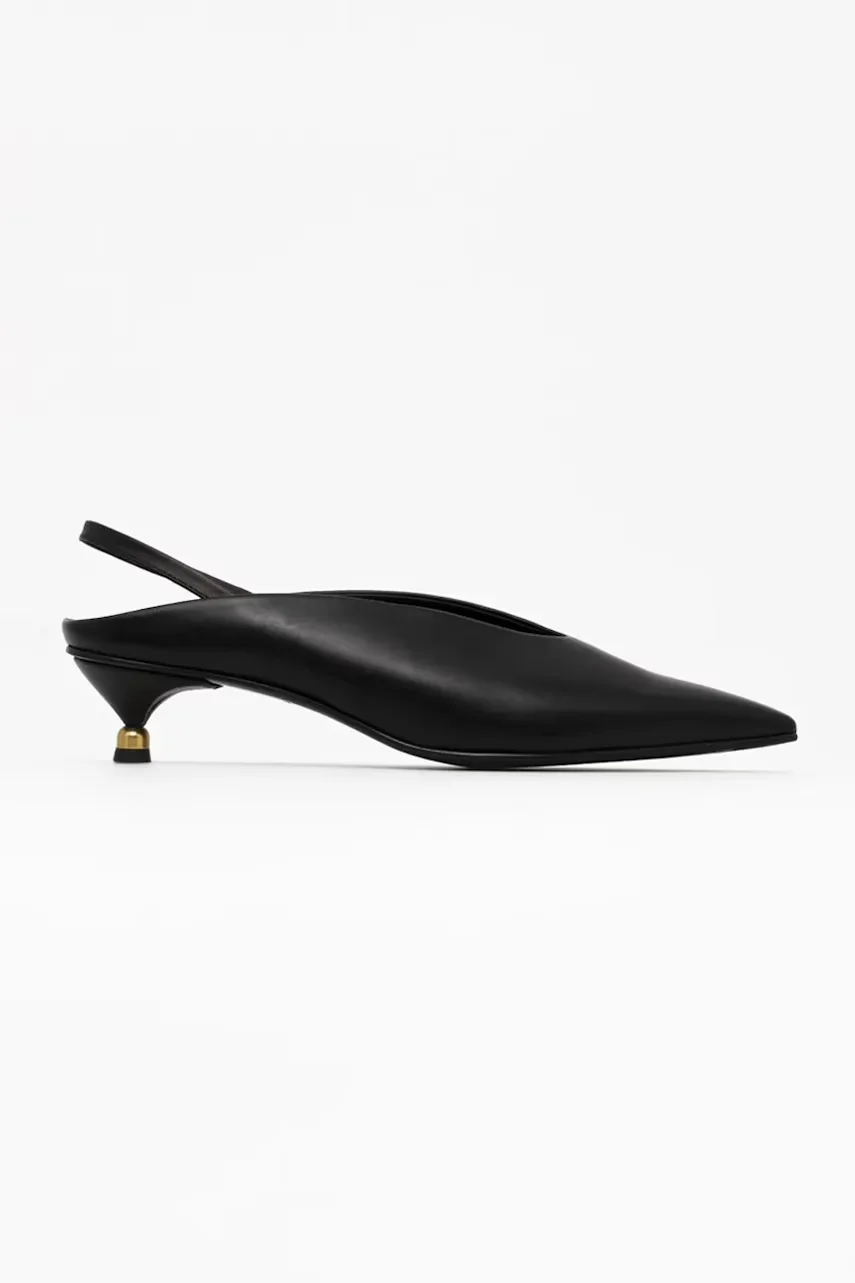Vanda Novak tocuri cu toc jos din piele Molly Deep Black