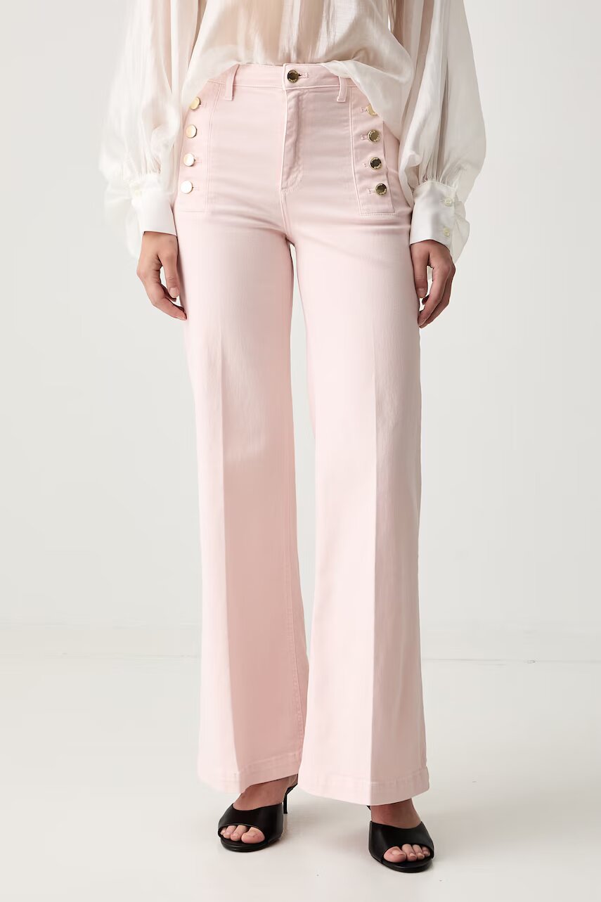 ViCOLO blugi wide leg pentru femei