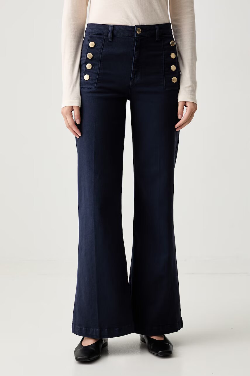 ViCOLO blugi wide leg pentru femei