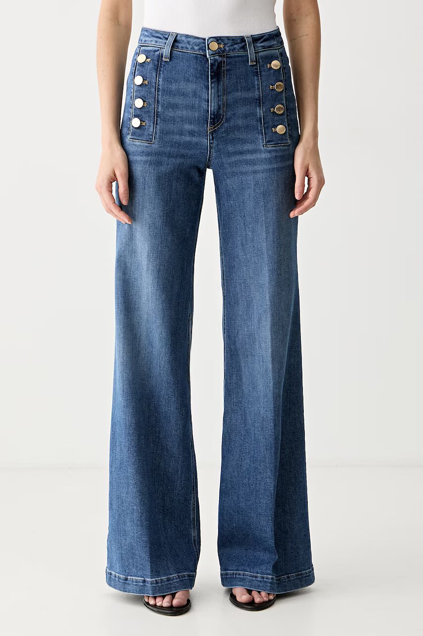 ViCOLO blugi wide leg pentru femei