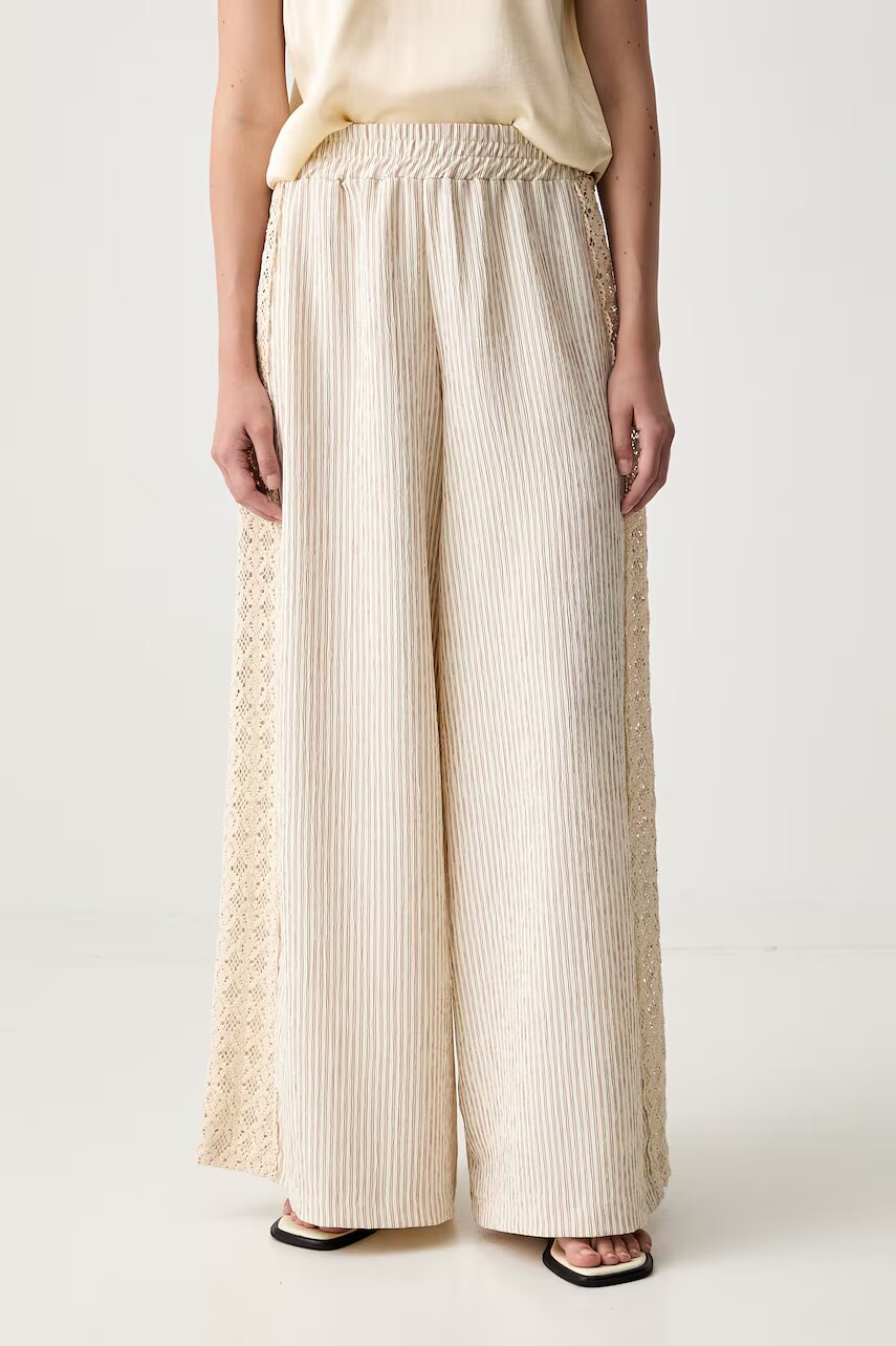 ViCOLO pantaloni wide leg pentru femei din bumbac