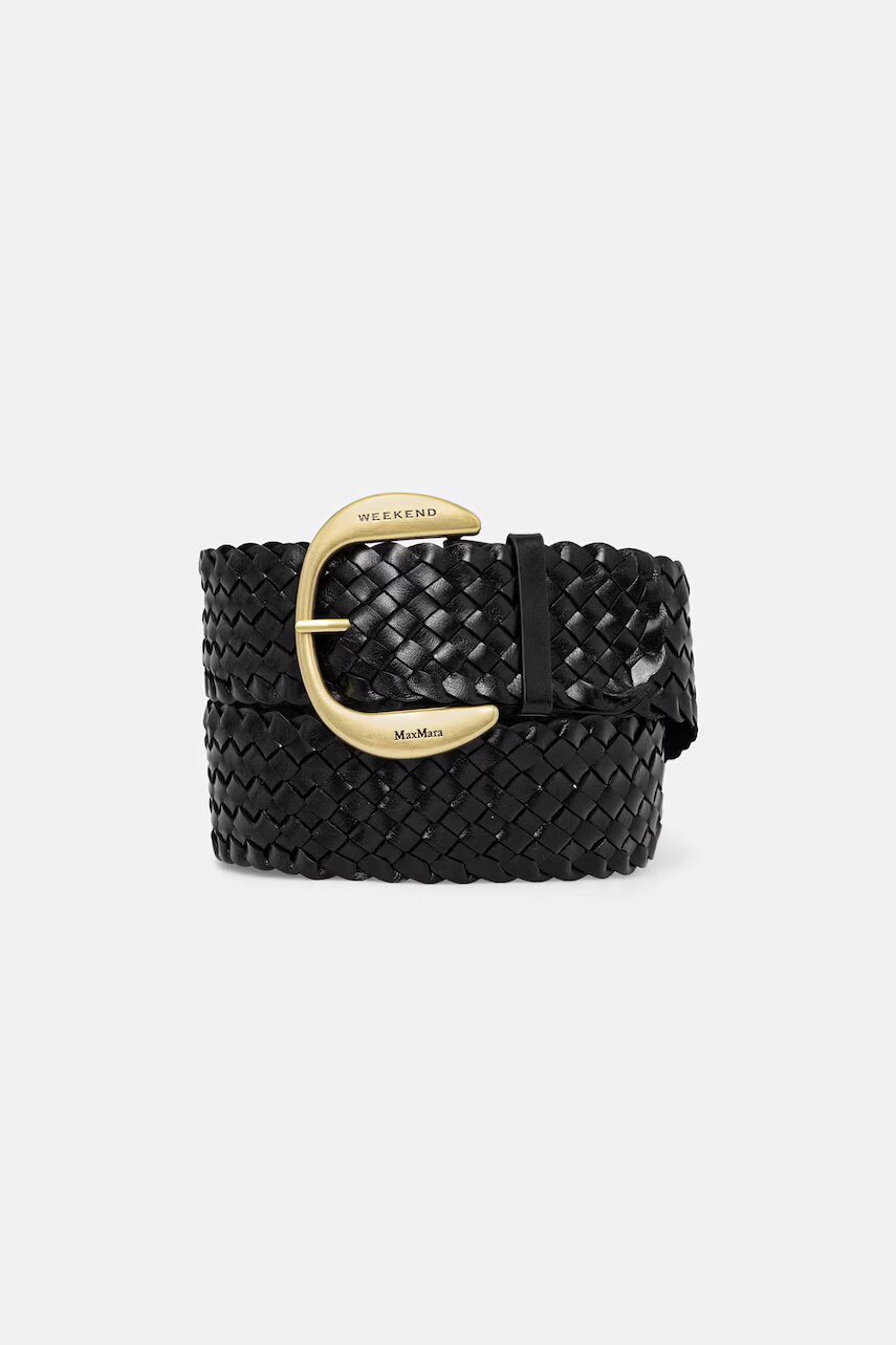 Weekend Max Mara curea împletită pentru femei din piele AGELO