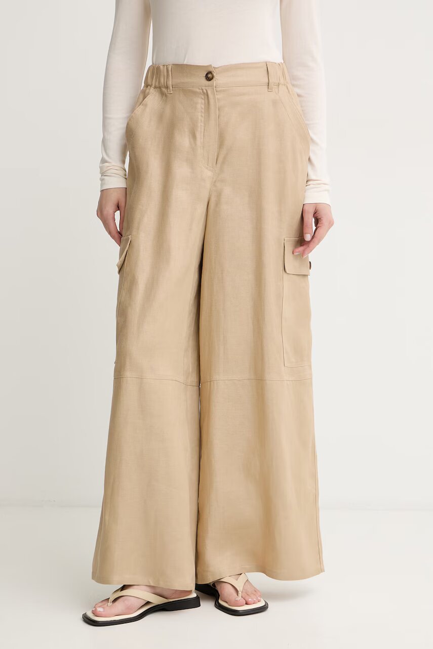 Weekend Max Mara pantaloni cargo pentru femei din in