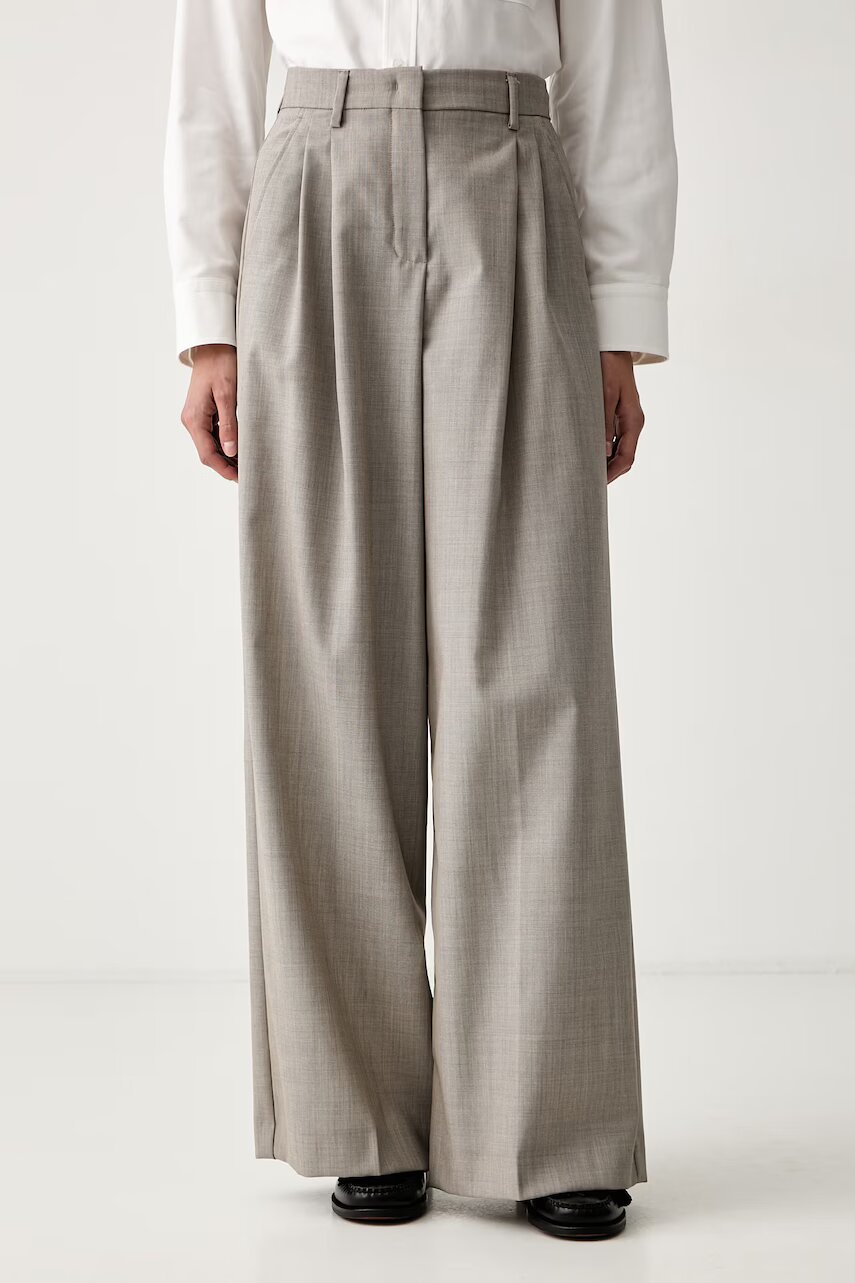 Weekend Max Mara pantaloni pentru femei din lână WKDOVVIO