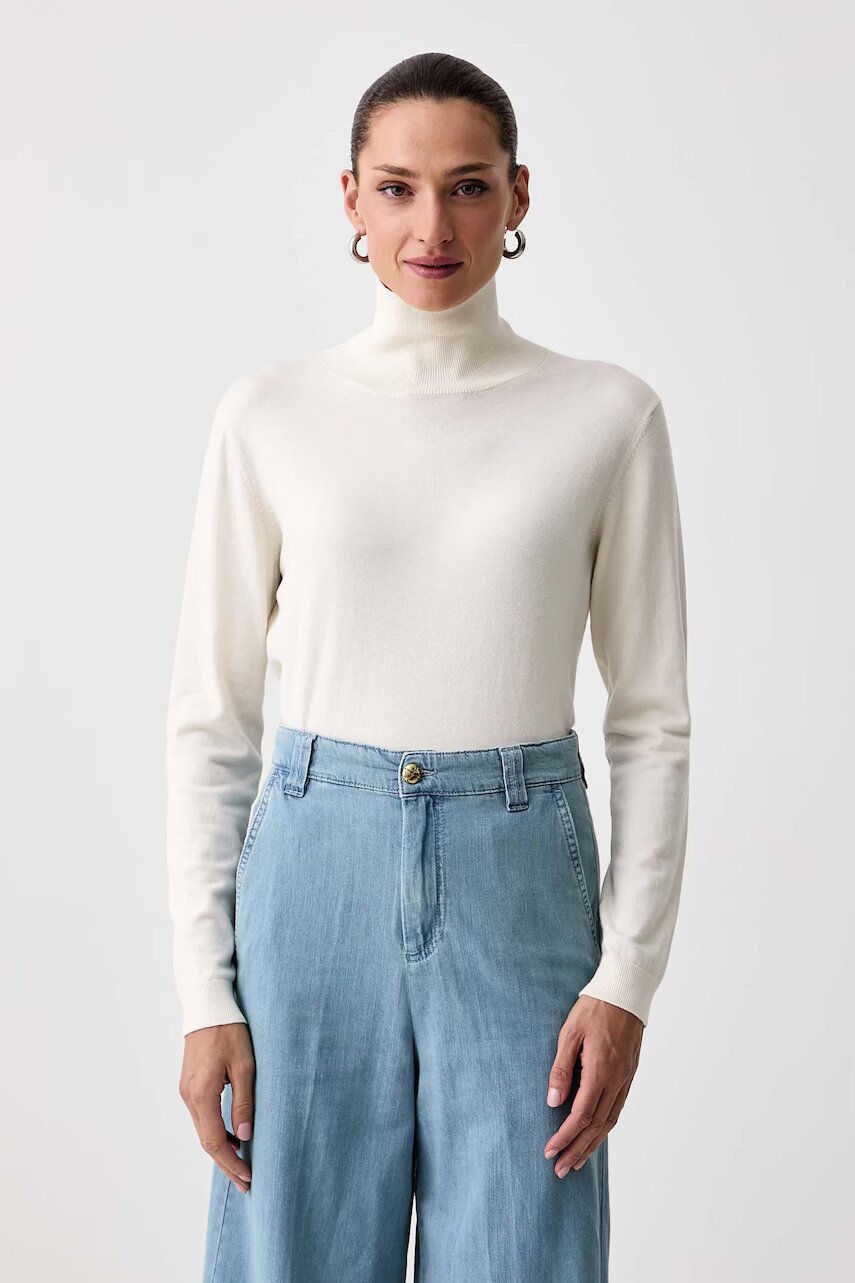 Weekend Max Mara pulover cu guler înalt pentru femei cu amestec de mătase WKDKIKU