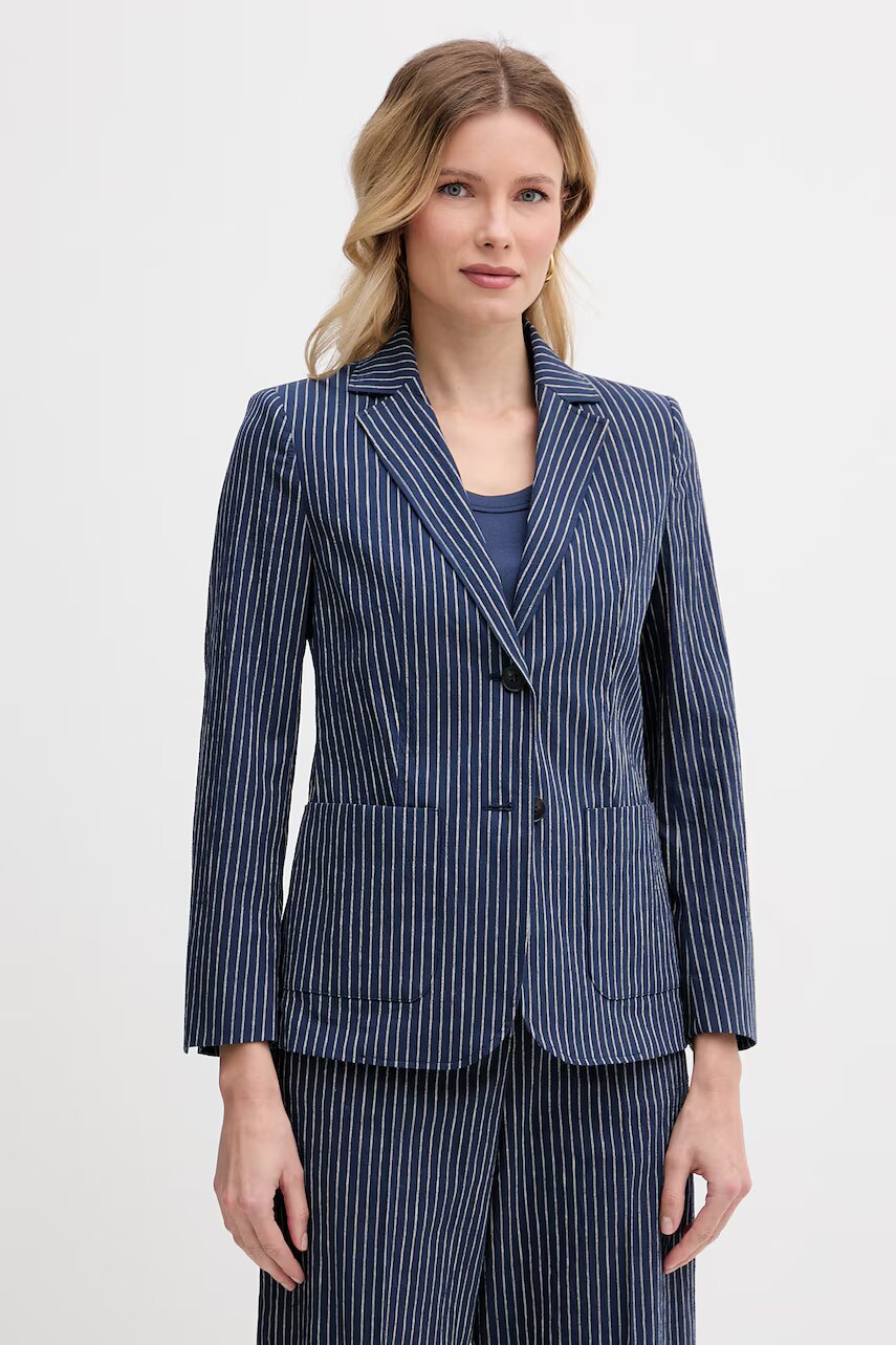 Weekend Max Mara sacou cu un singur rând de nasturi pentru femei cu bumbac ALETTA