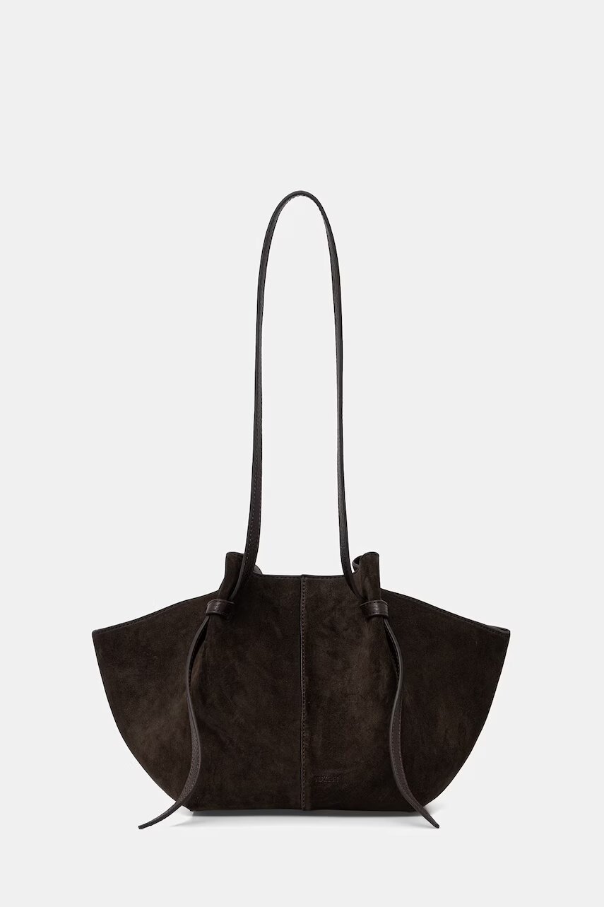 YUZEFI geantă shopper pentru femei din piele întoarsă MOCHI
