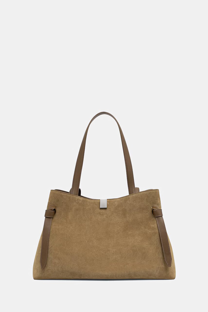 YUZEFI tote bag pentru femei din piele întoarsă GYOZA