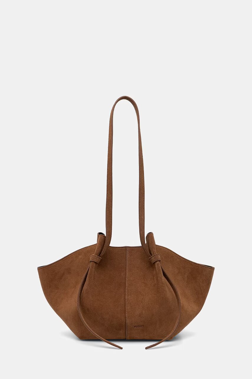 YUZEFI tote bag pentru femei din piele întoarsă MOCHI