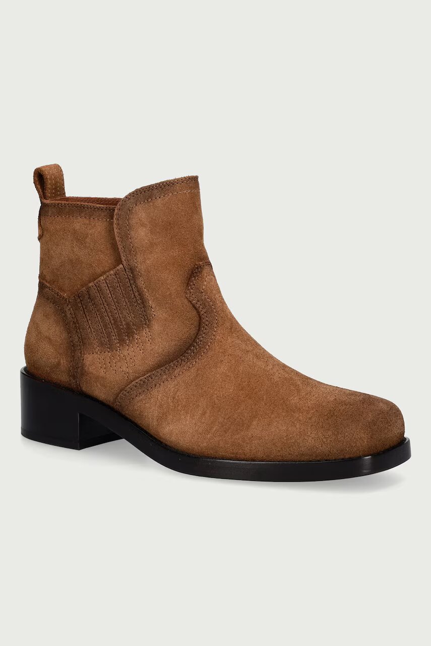 Zadig&Voltaire botine pentru femei din piele întoarsă Igata Suede