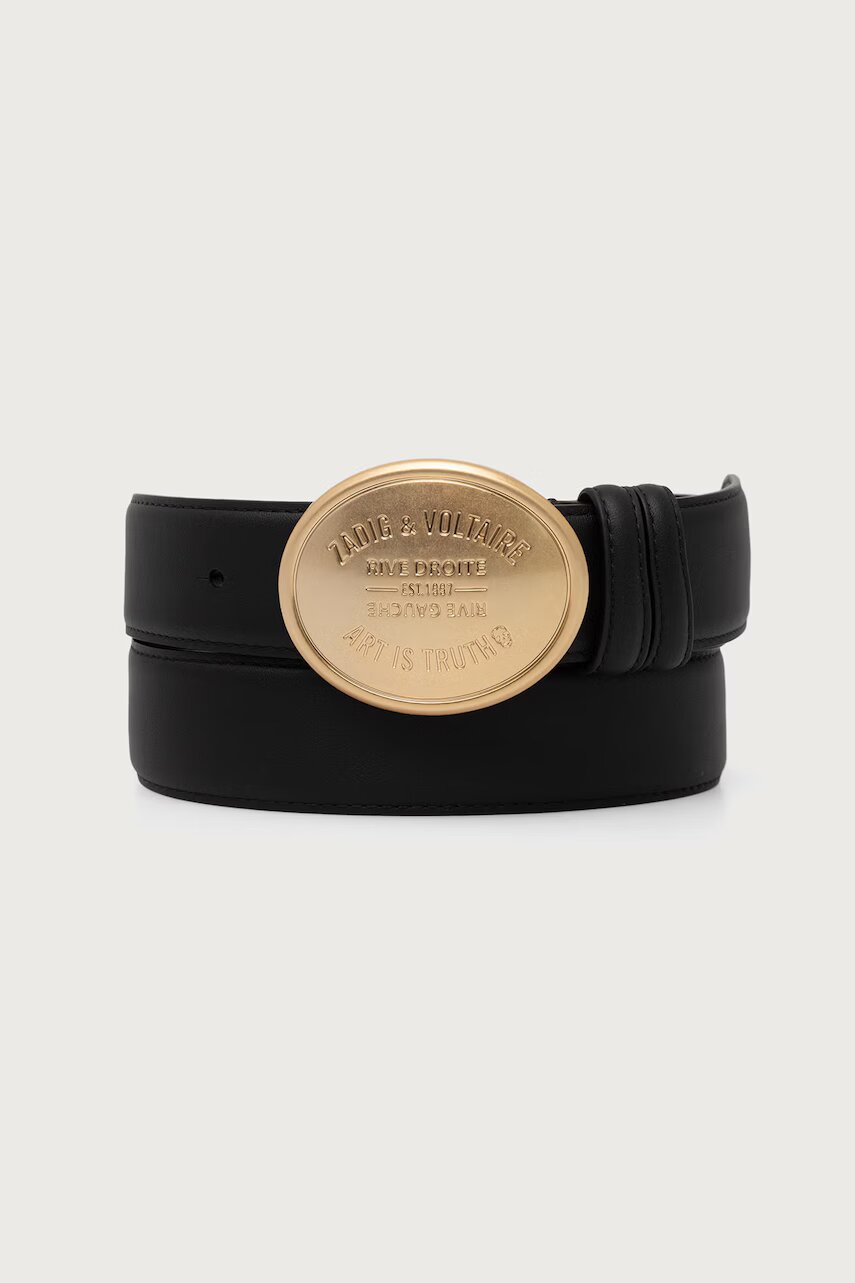 Zadig&Voltaire curea pentru femei din piele COLTER