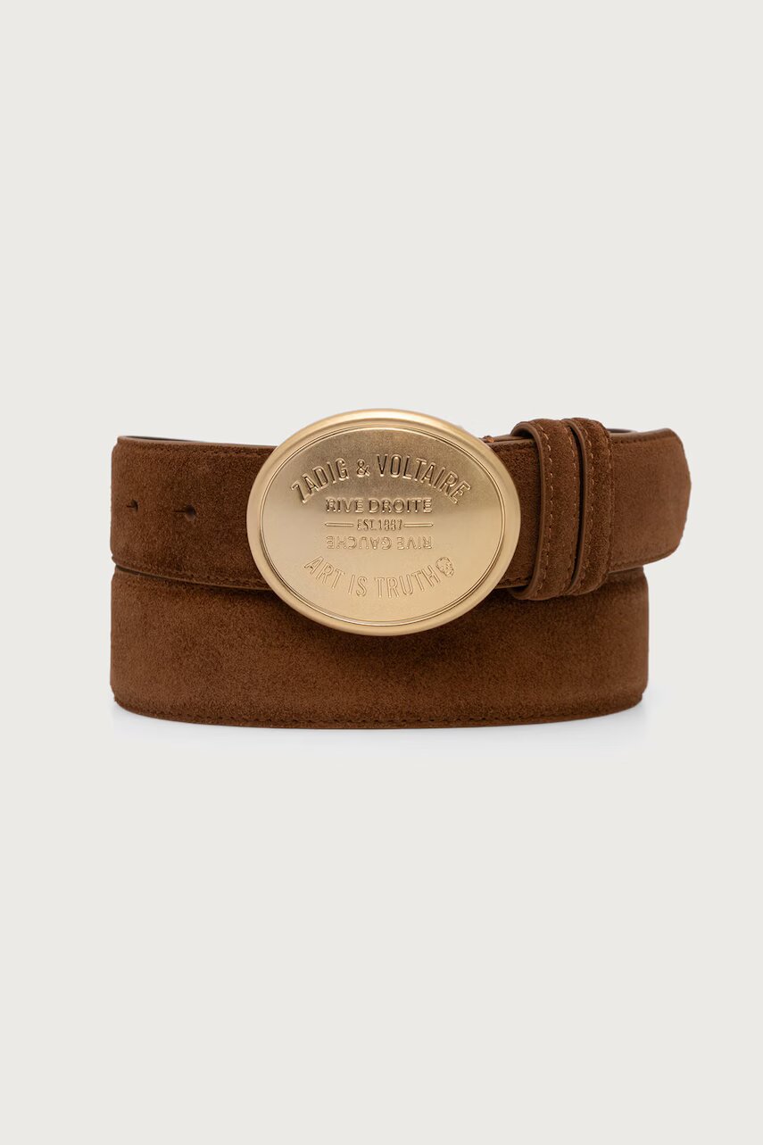 Zadig&Voltaire curea pentru femei din piele COLTER