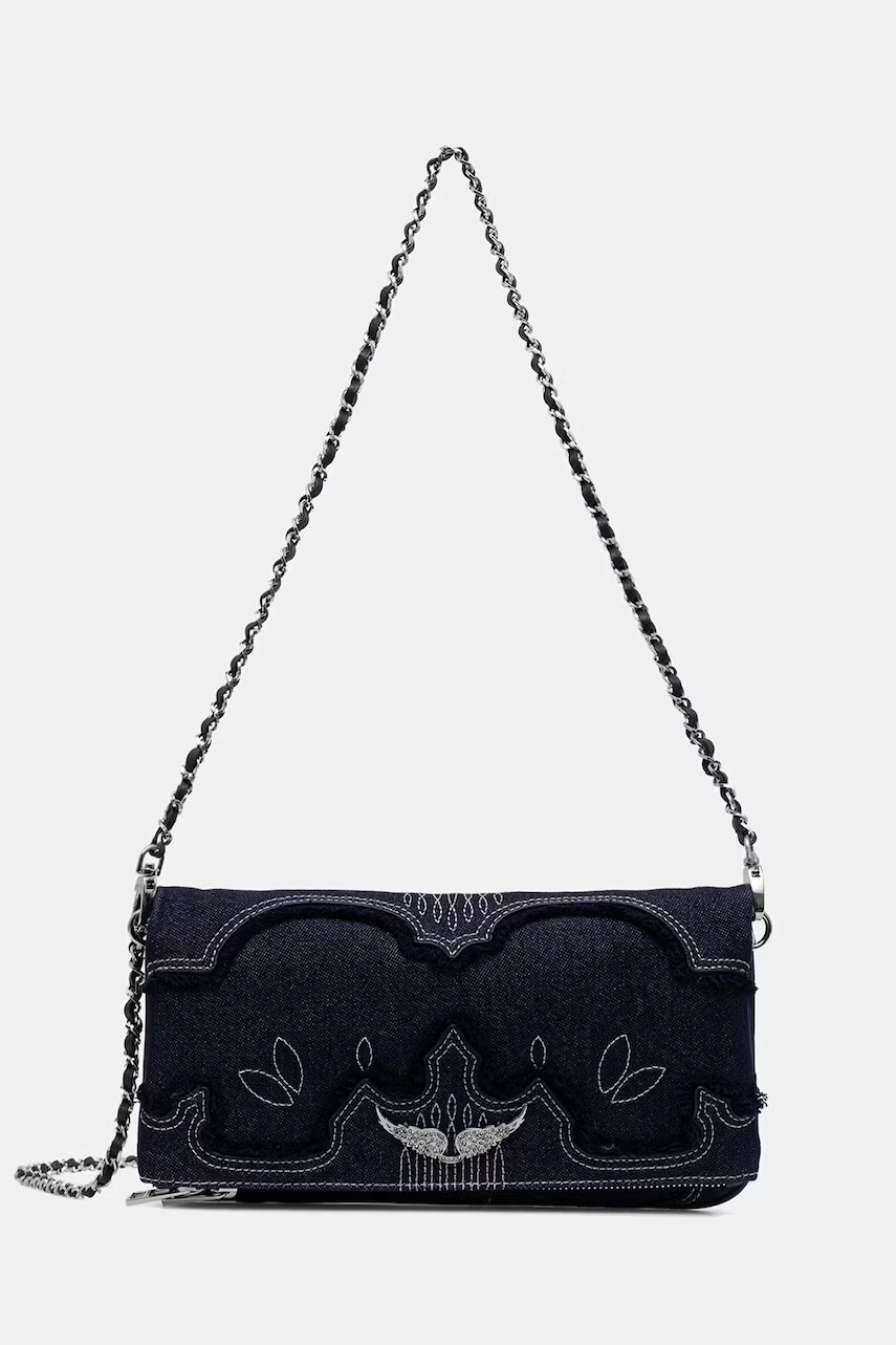 Zadig&Voltaire geantă crossbody pentru femei din denim