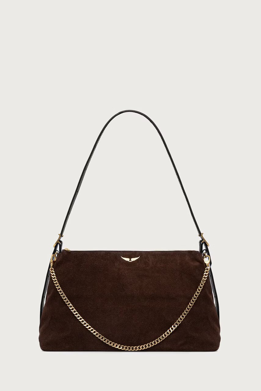 Zadig&Voltaire geantă crossbody pentru femei din piele întoarsă JIM