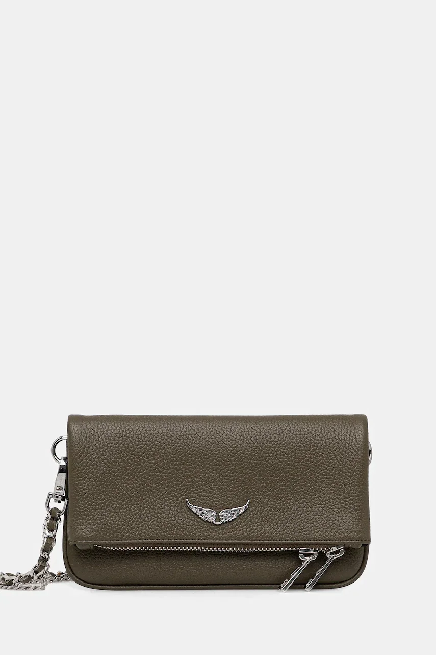 Zadig&Voltaire geantă crossbody pentru femei din piele ROCK NANO GRAINED LEATHER