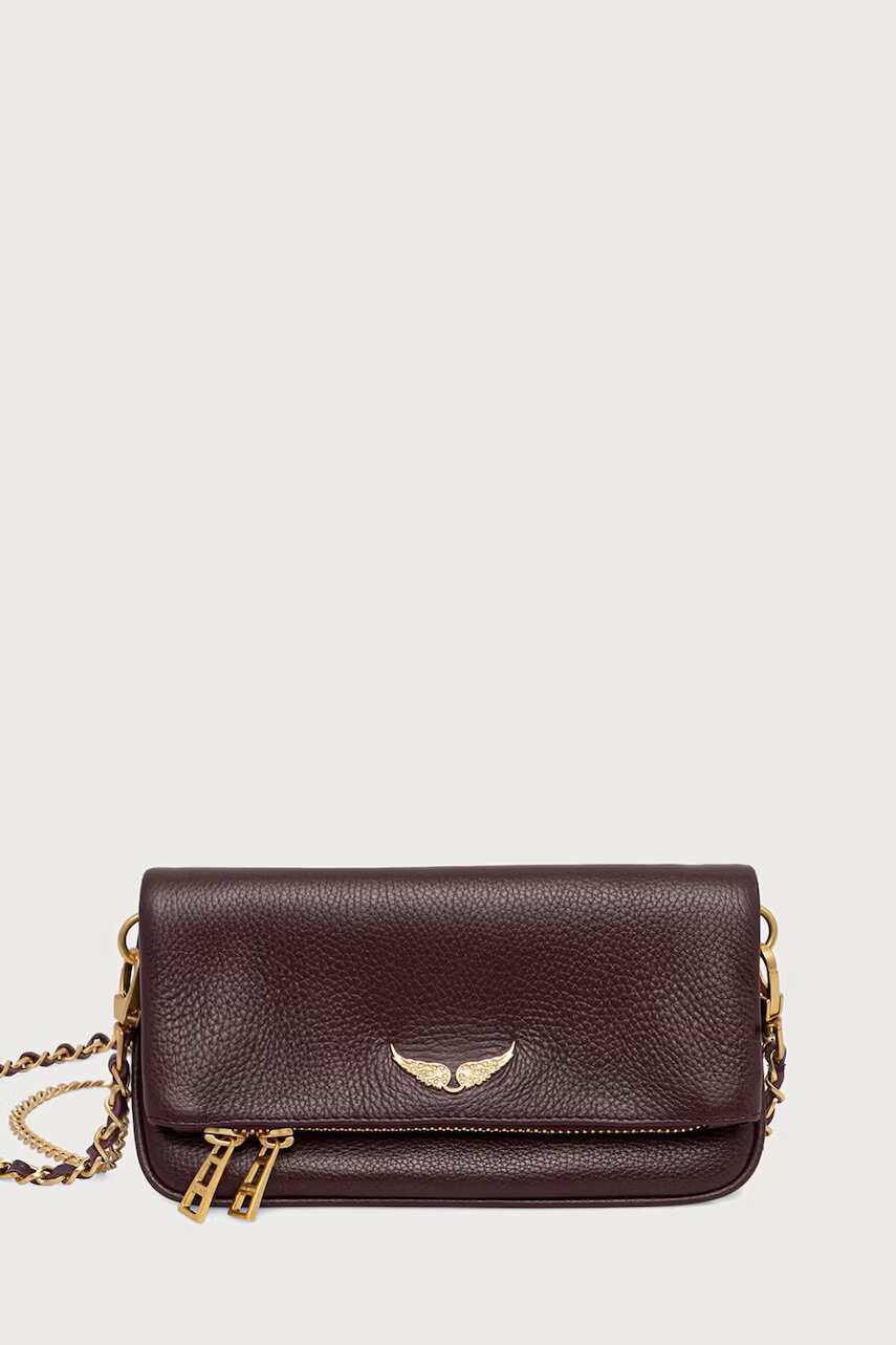 Zadig&Voltaire geantă crossbody pentru femei din piele ROCK NANO GRAINED LEATHER