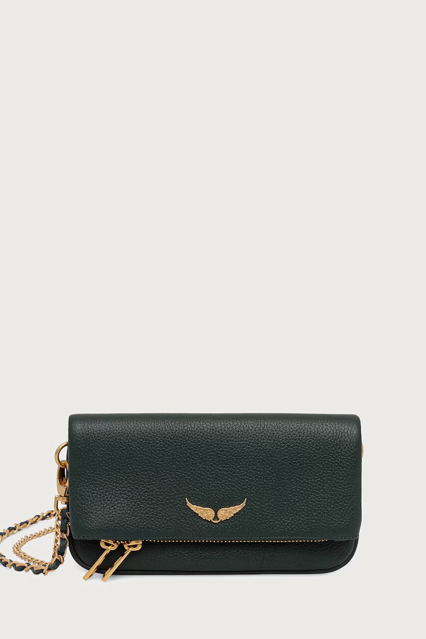 Zadig&Voltaire geantă crossbody pentru femei din piele ROCK NANO GRAINED LEATHER