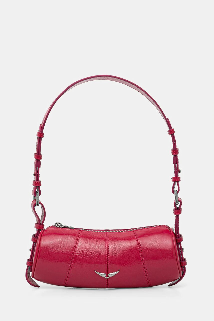 Zadig&Voltaire geantă pentru femei din piele LE ROUDOUDOU VINTAGE PATENT