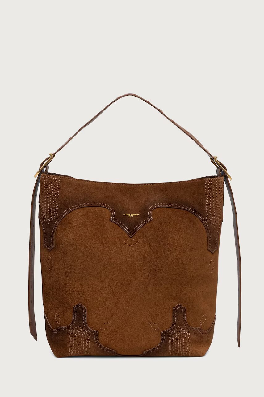 Zadig&Voltaire geantă shopper pentru femei din piele întoarsă JANE