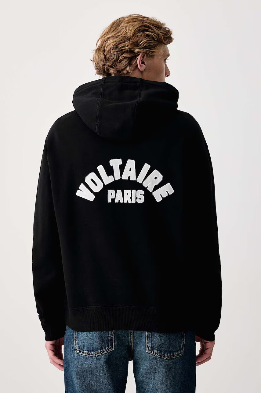 Zadig&Voltaire hanorac cu glugă pentru bărbați din bumbac SACHA