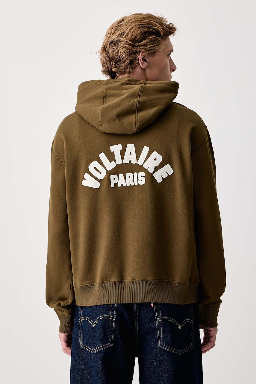Zadig&Voltaire hanorac cu glugă pentru bărbați din bumbac SACHA