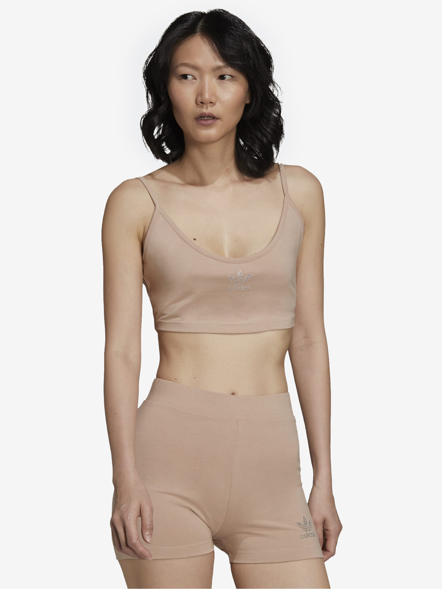 adidas Originals 2000 Luxe Crop top Maro Bej - Pled.ro