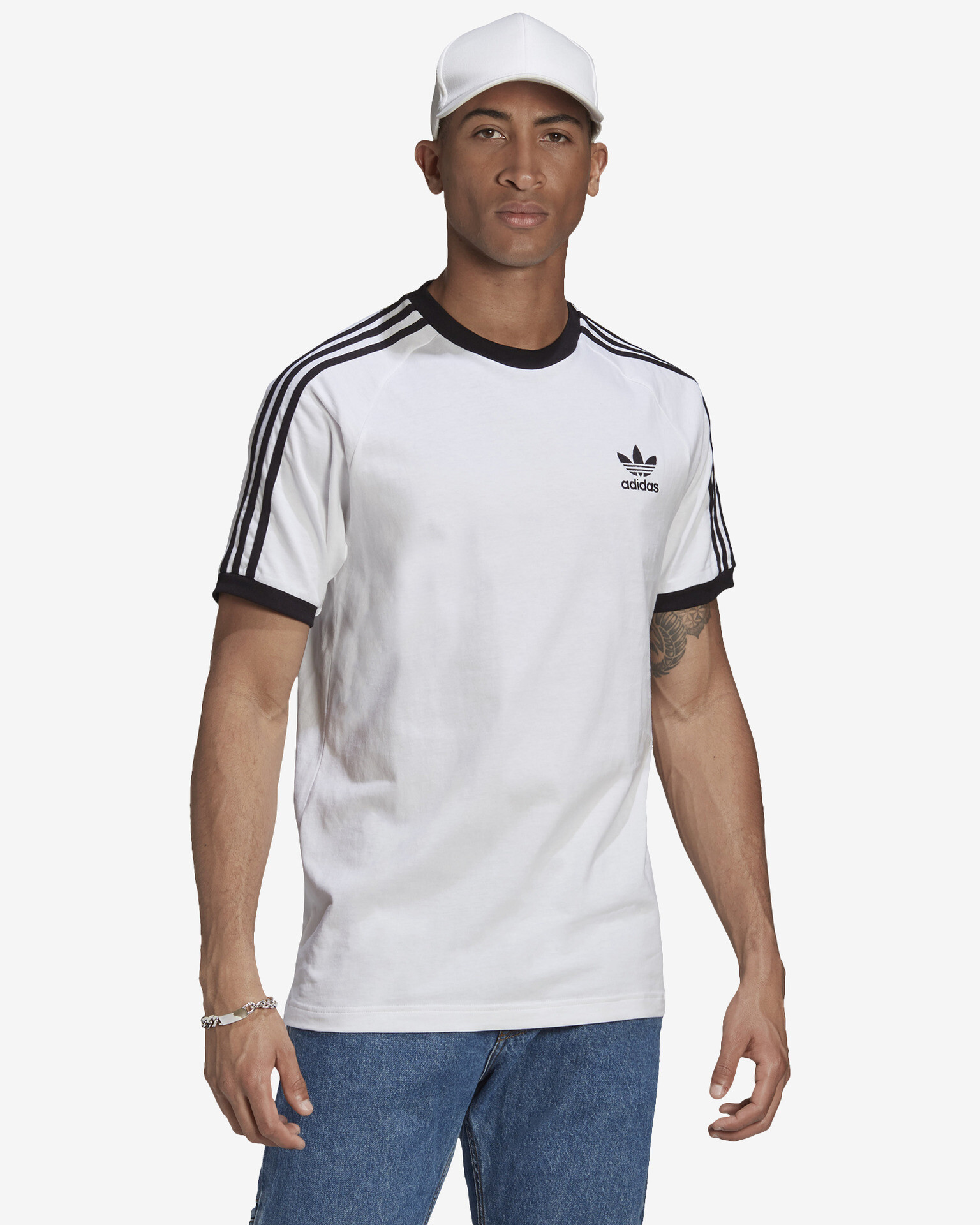 adidas Originals Adicolor Classics 3-Stripes Tricou Alb - Pled.ro