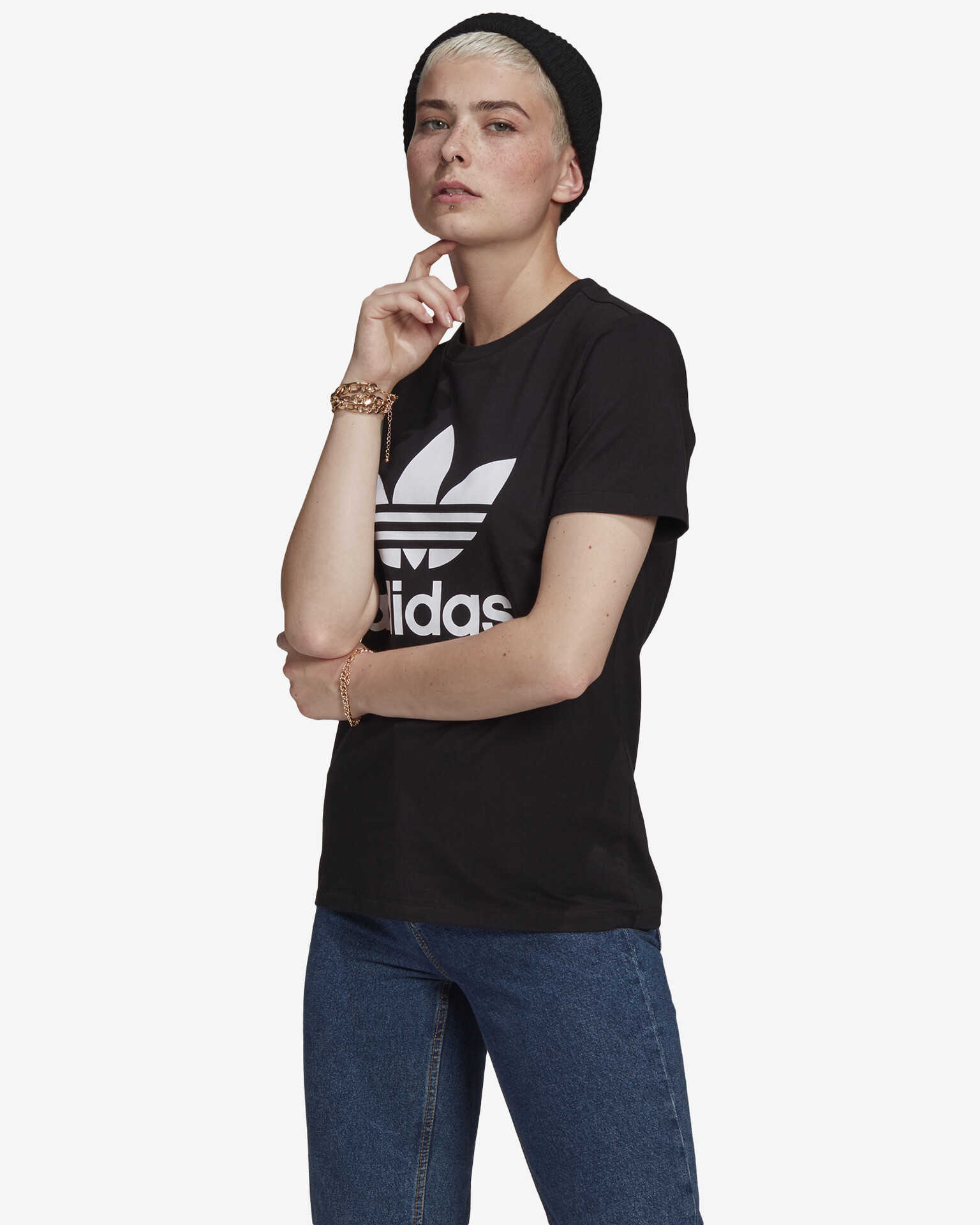 adidas Originals Adicolor Classics Trefoil Tricou Negru - Pled.ro