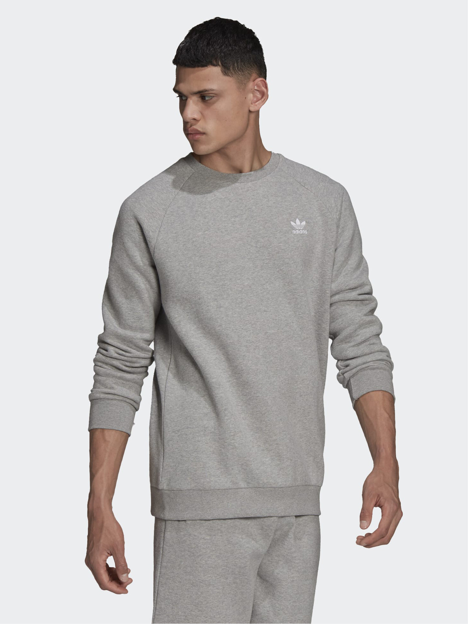 adidas Originals Essential Crew Hanorac Gri - Pled.ro