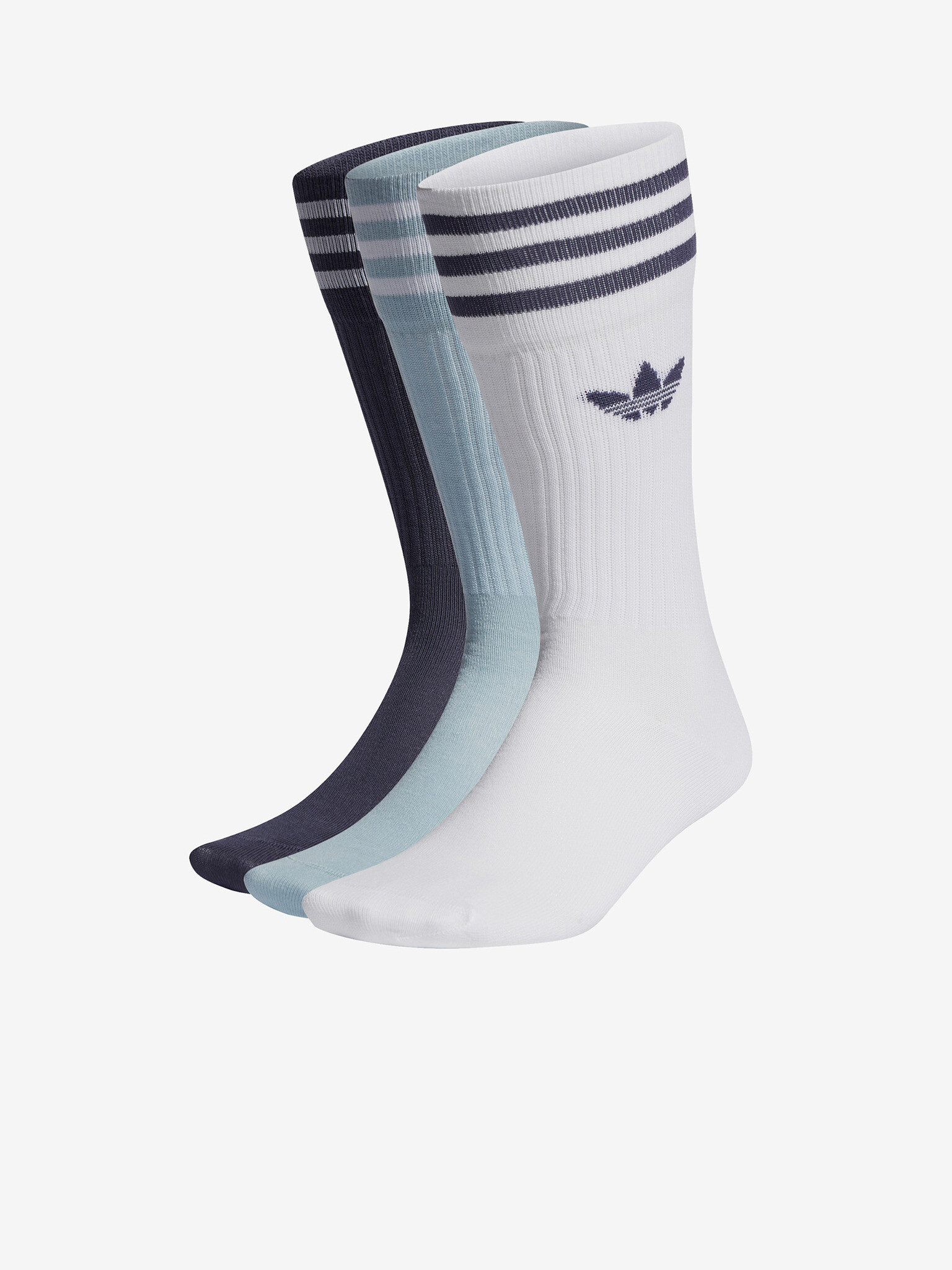 adidas Originals Set de 3 perechi de șosete Alb - Pled.ro