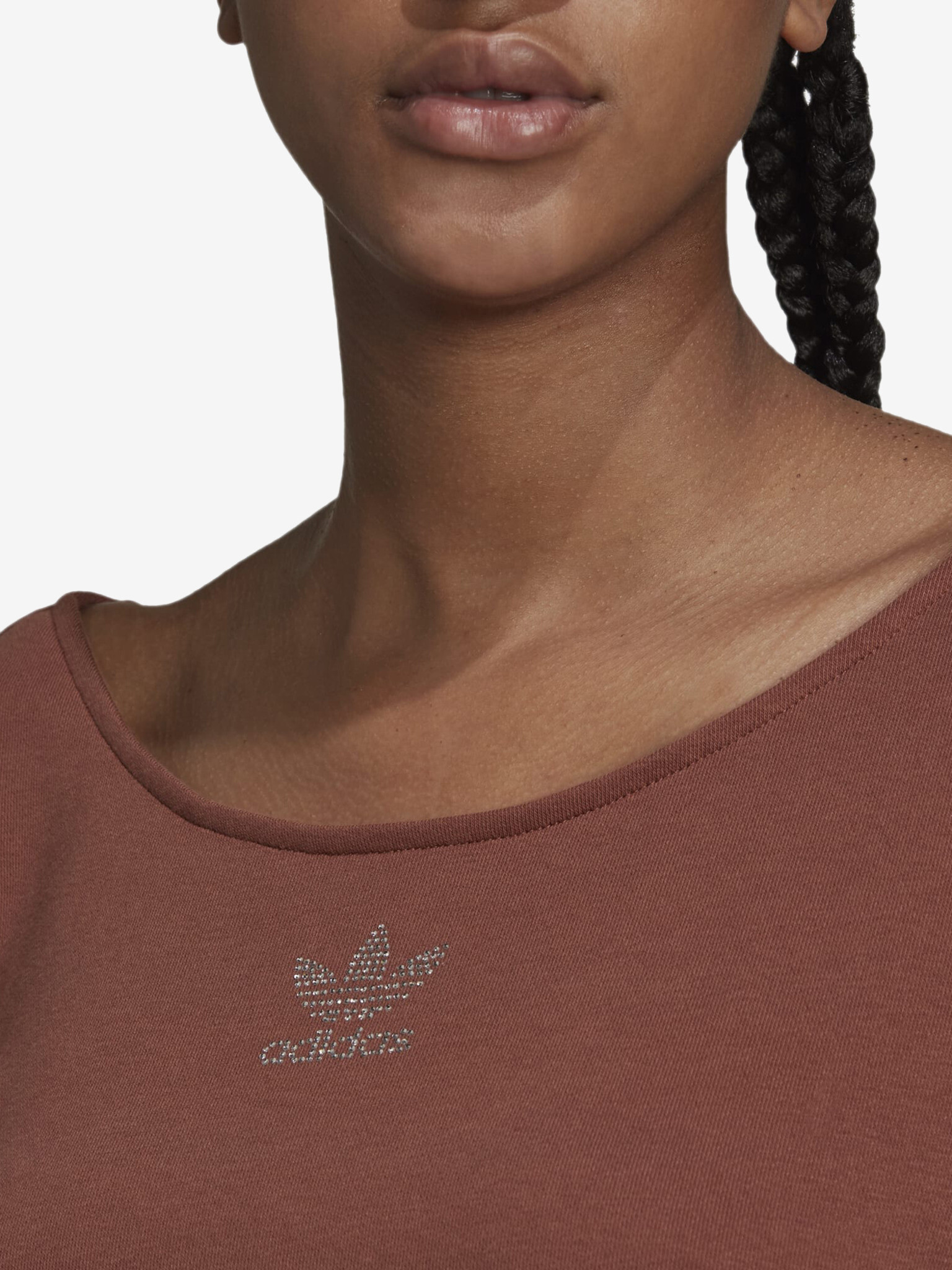 adidas Originals Slouchy Crop top Maro - Pled.ro