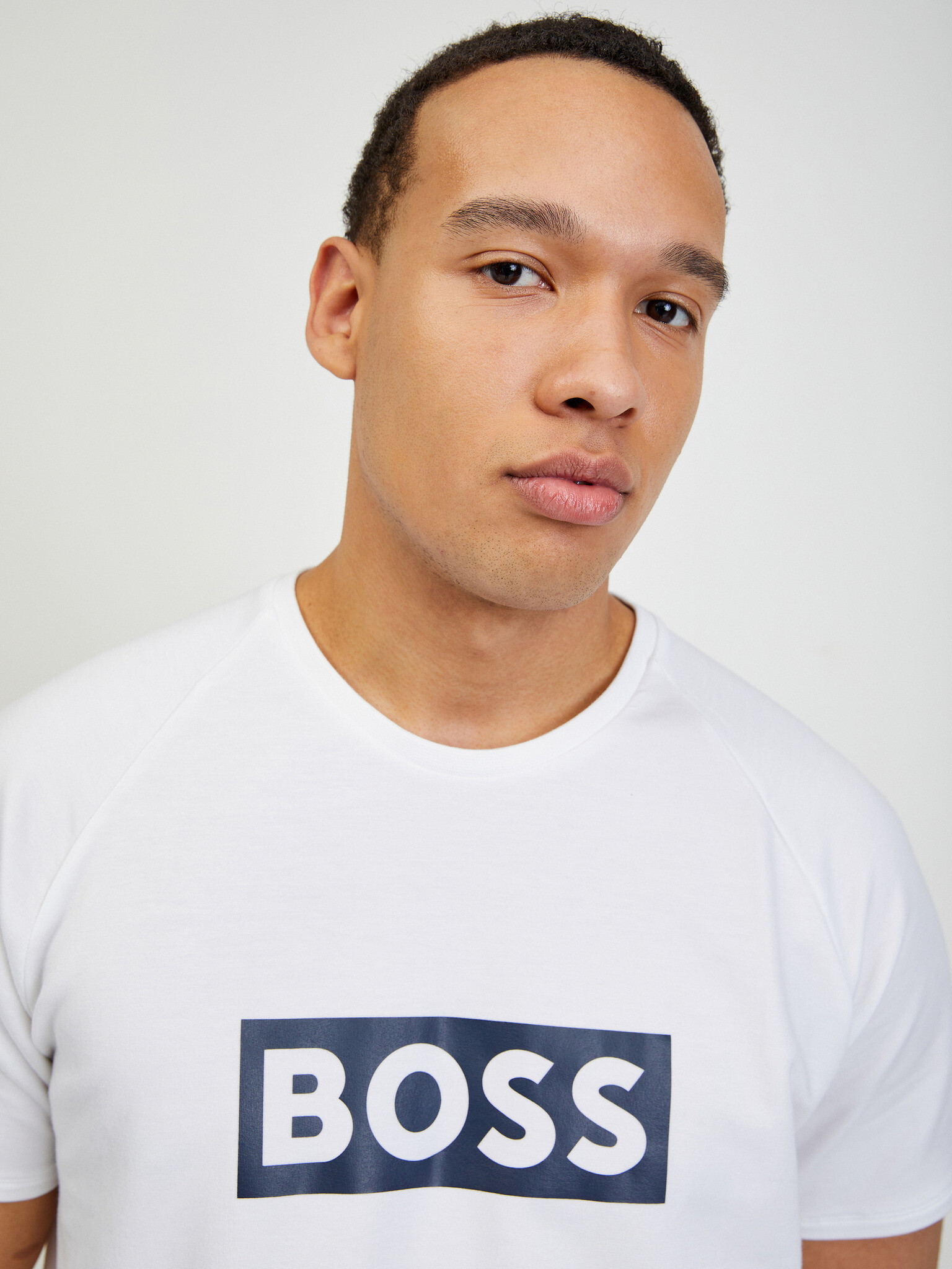 BOSS Tricou Alb - Pled.ro