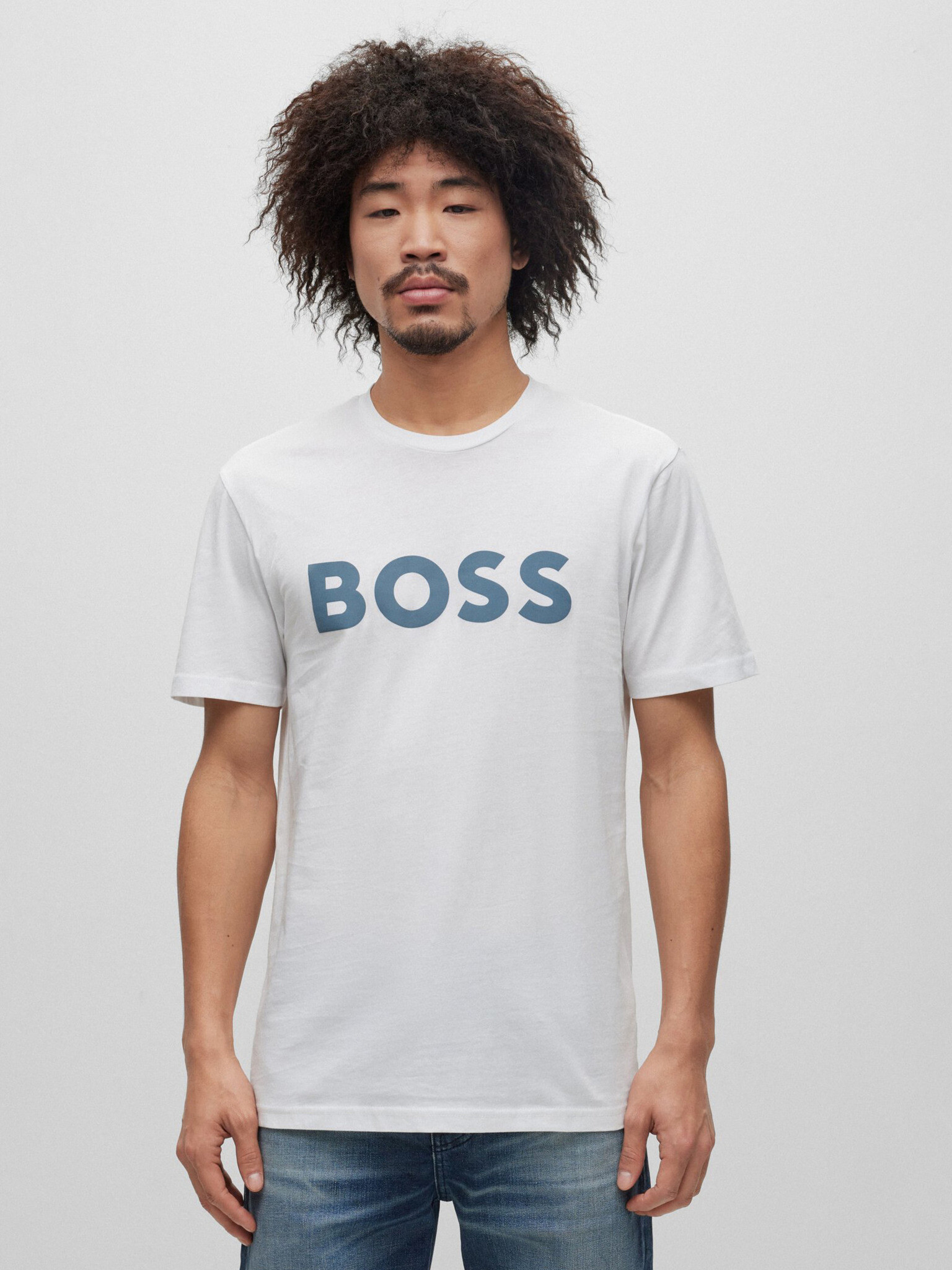 BOSS Tricou Alb - Pled.ro