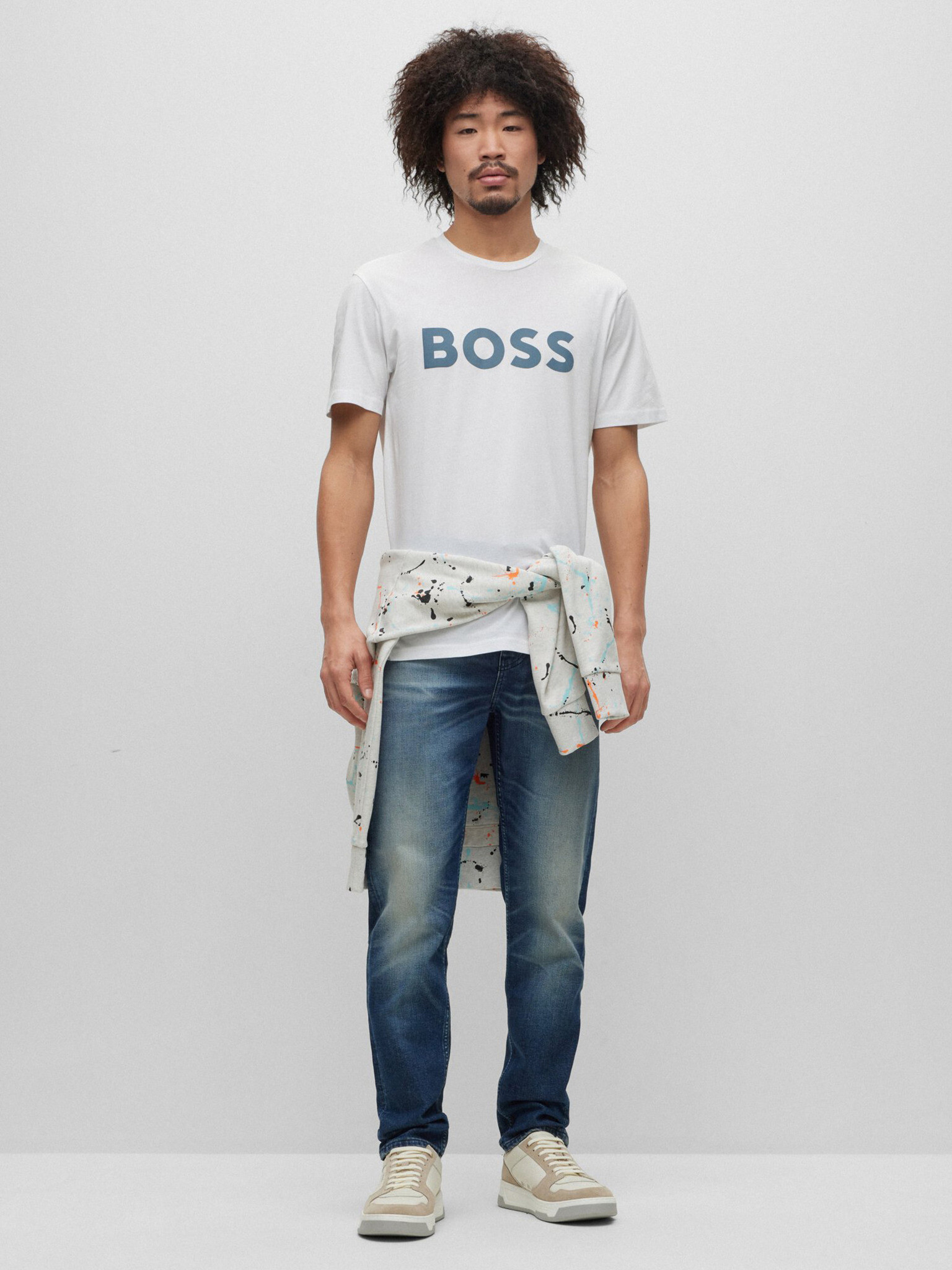 BOSS Tricou Alb - Pled.ro