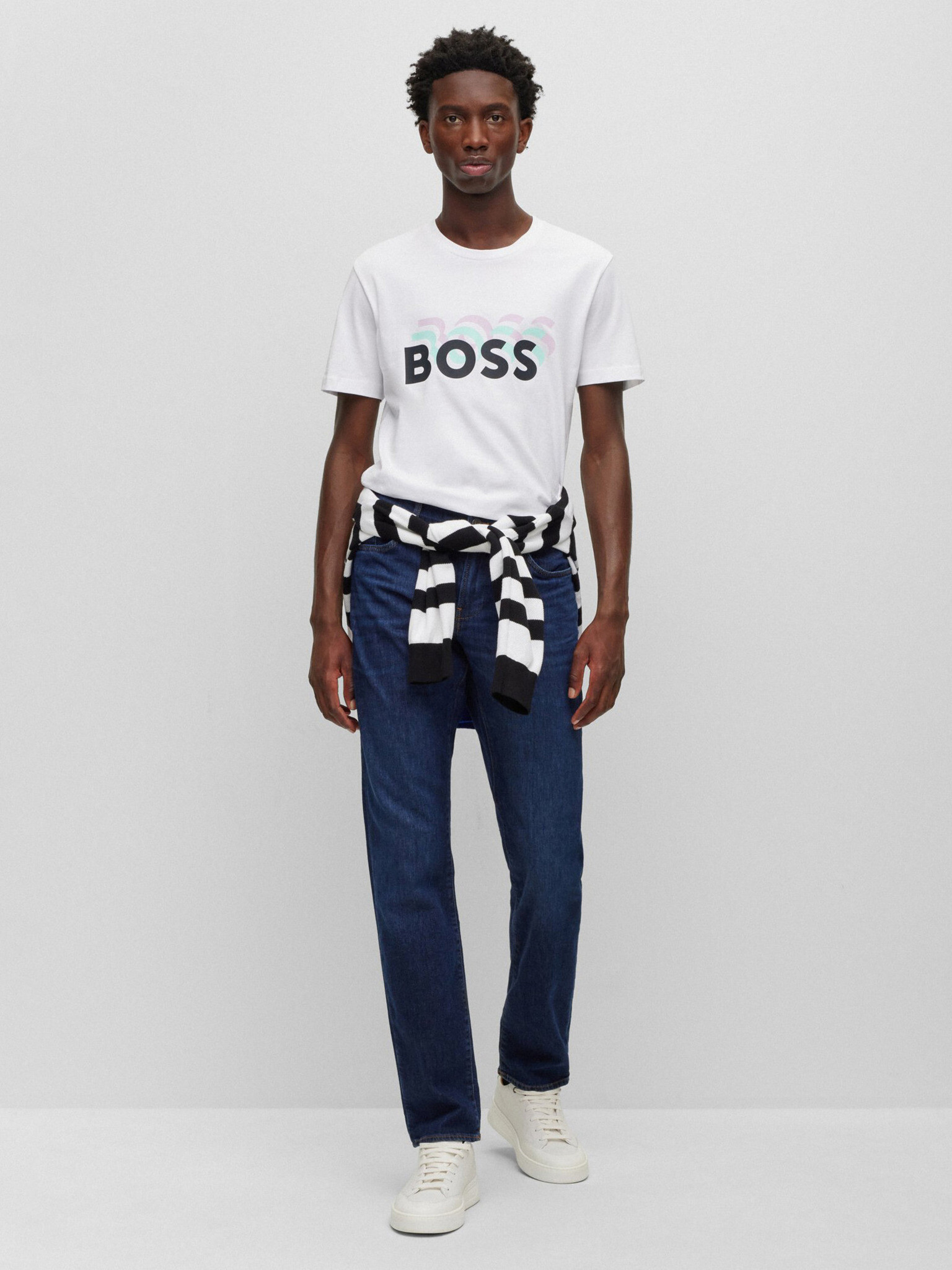 BOSS Tricou Alb - Pled.ro