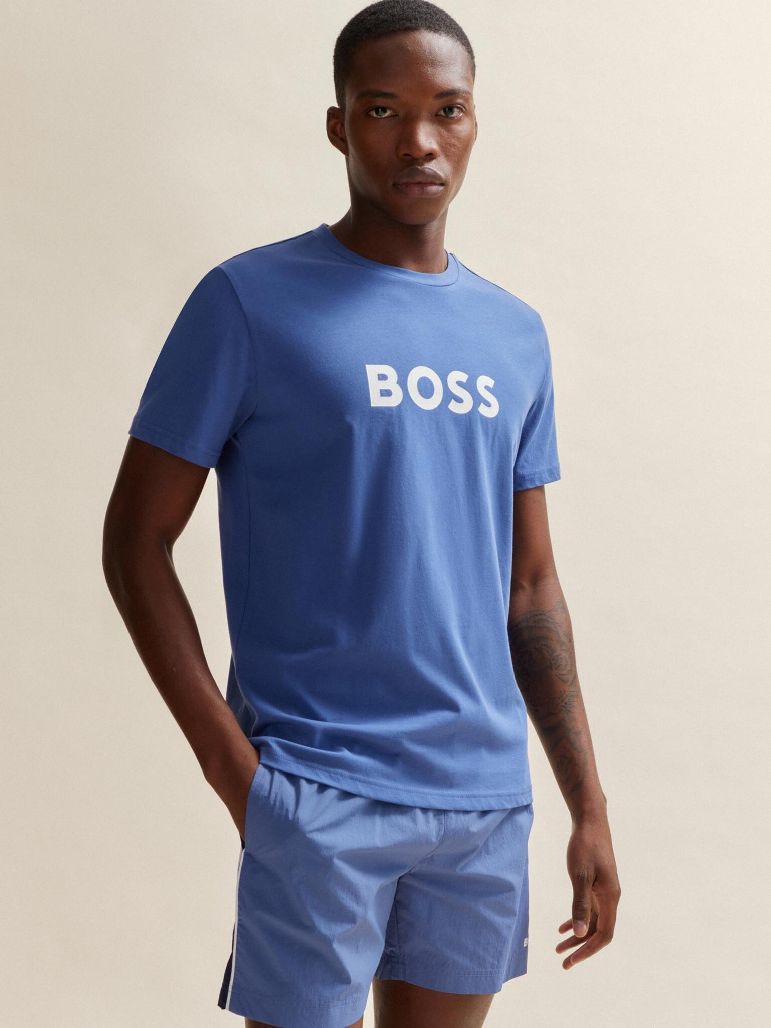 BOSS Tricou Albastru - Pled.ro