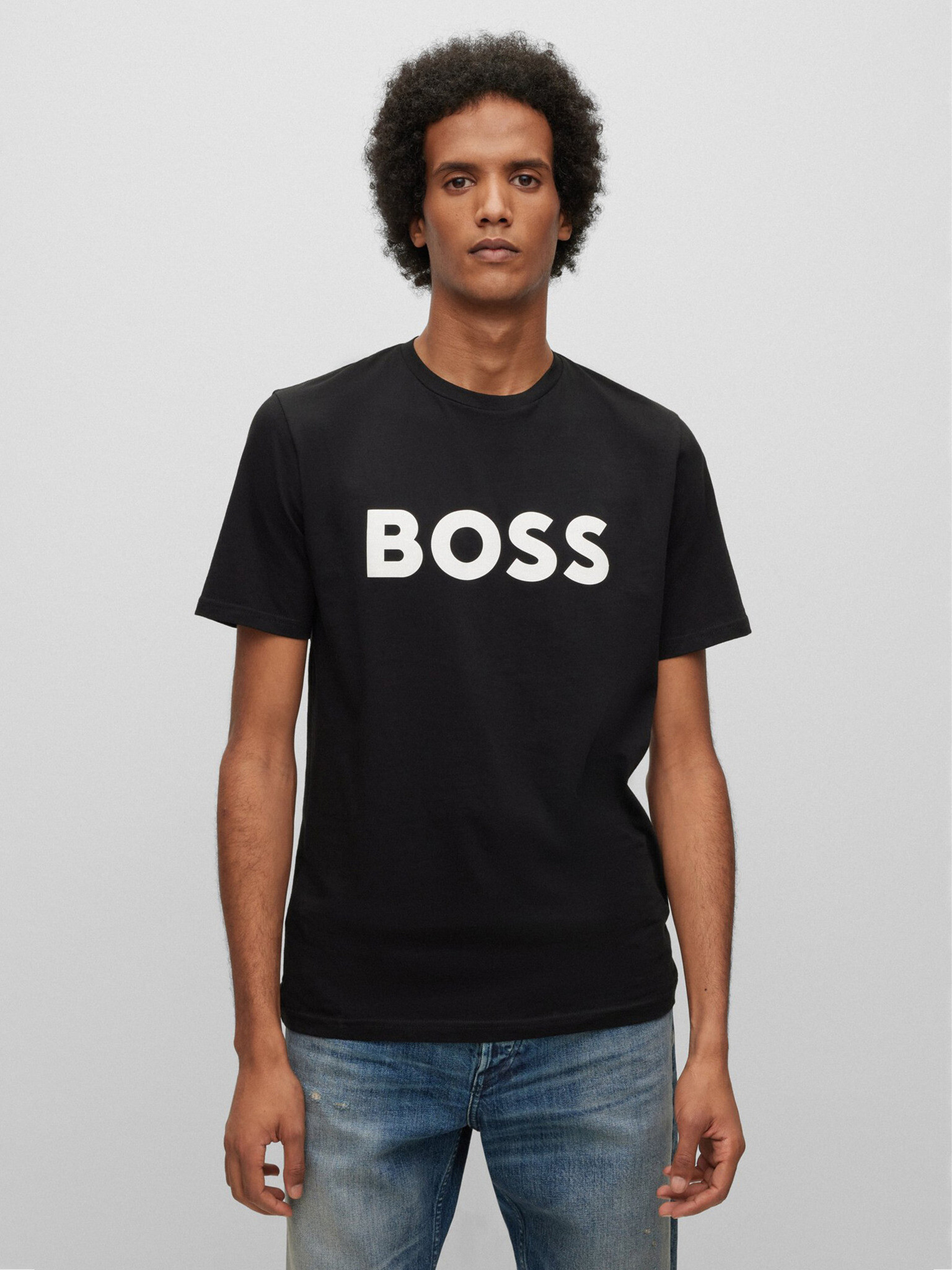 BOSS Tricou Negru - Pled.ro