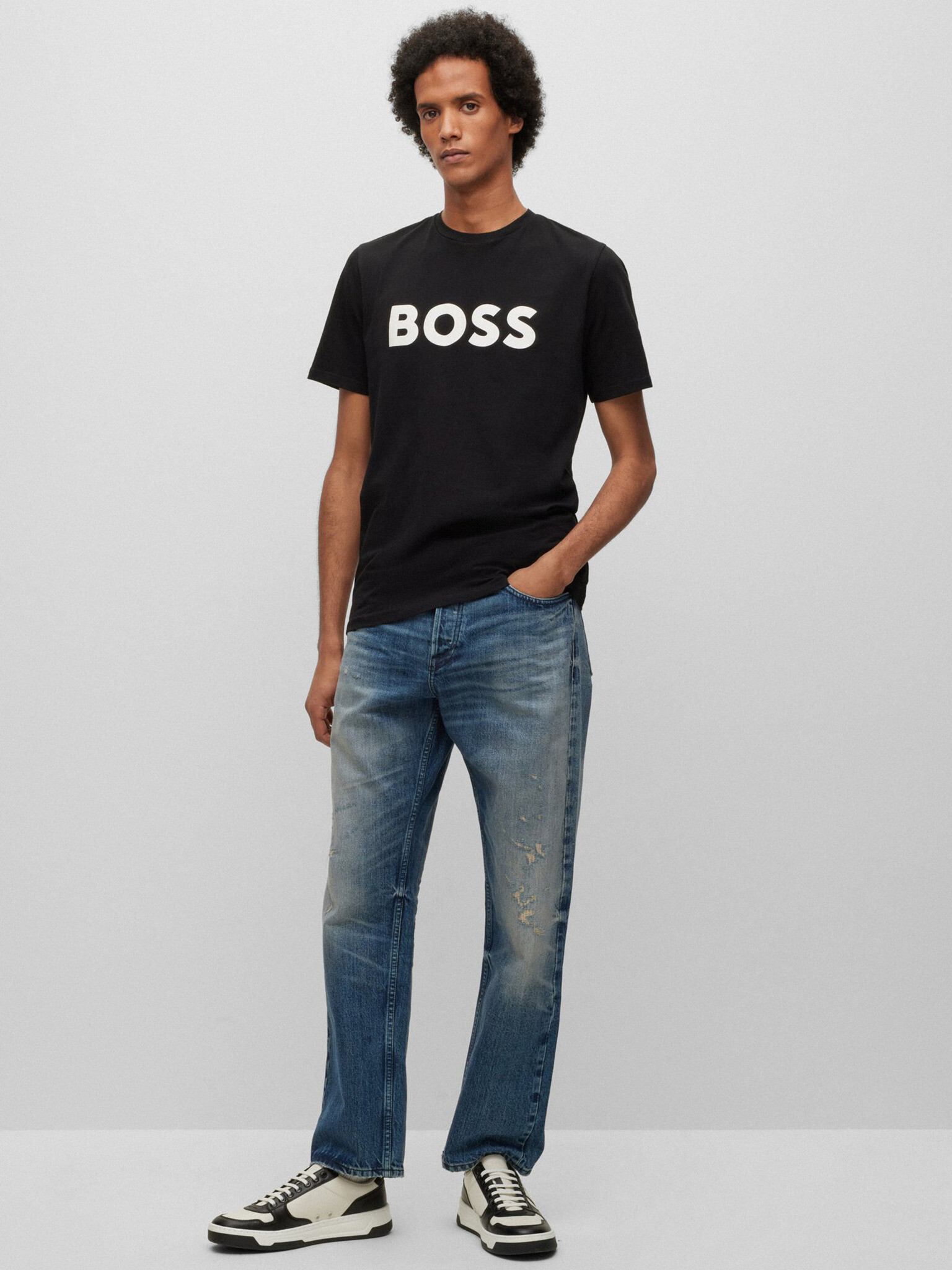 BOSS Tricou Negru - Pled.ro