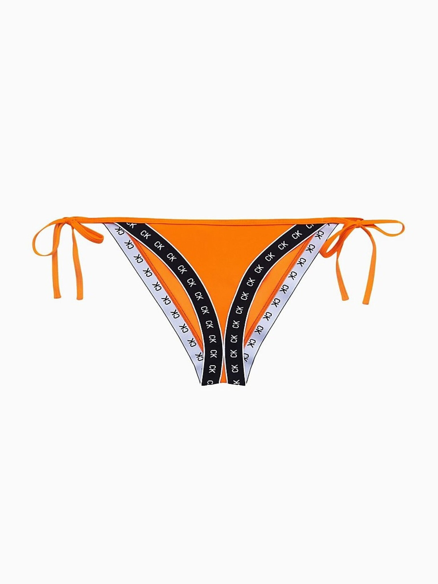 Calvin Klein Cheeky String Side Tie Vermillion Orange Partea inferioară a costumului de baie Portocaliu - Pled.ro