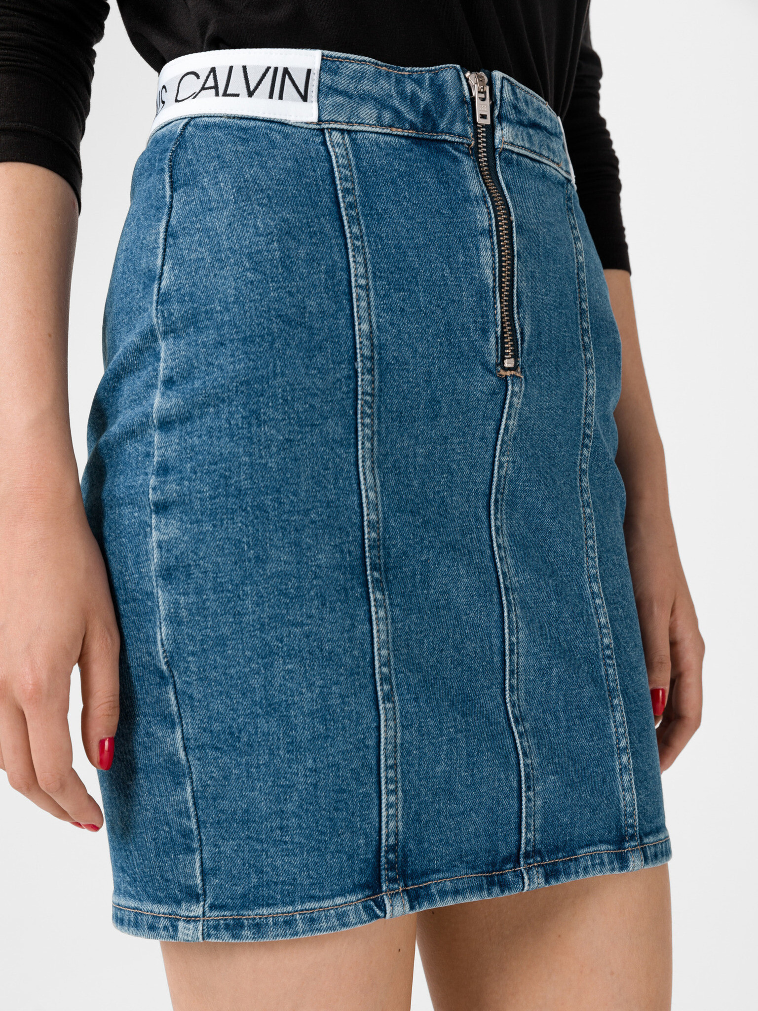 Calvin Klein Jeans Dart Fustă Albastru - Pled.ro