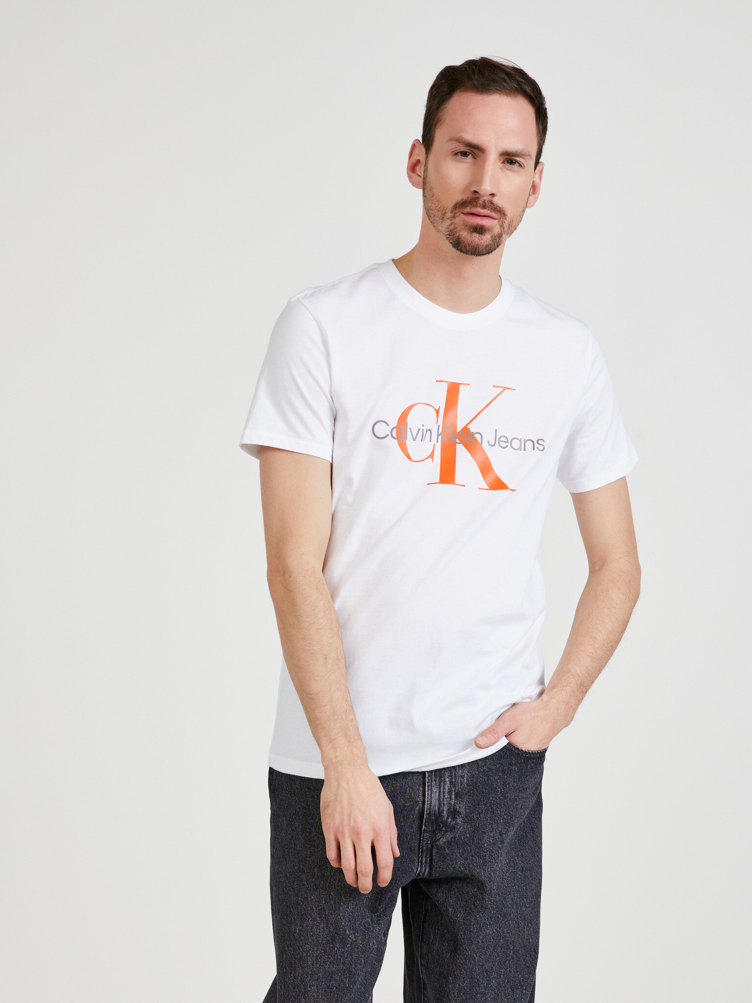 Calvin Klein Jeans Tricou Alb - Pled.ro