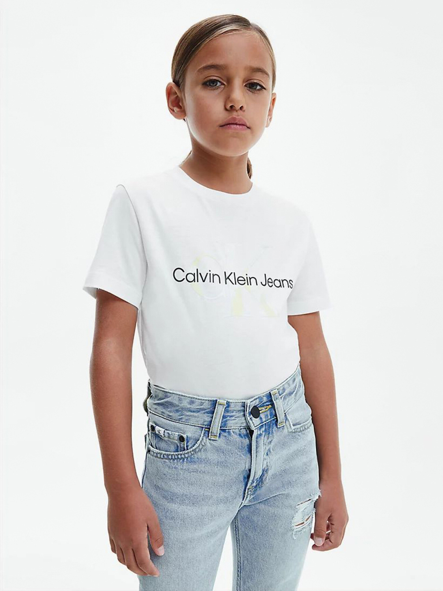 Calvin Klein Jeans Tricou pentru copii Alb - Pled.ro