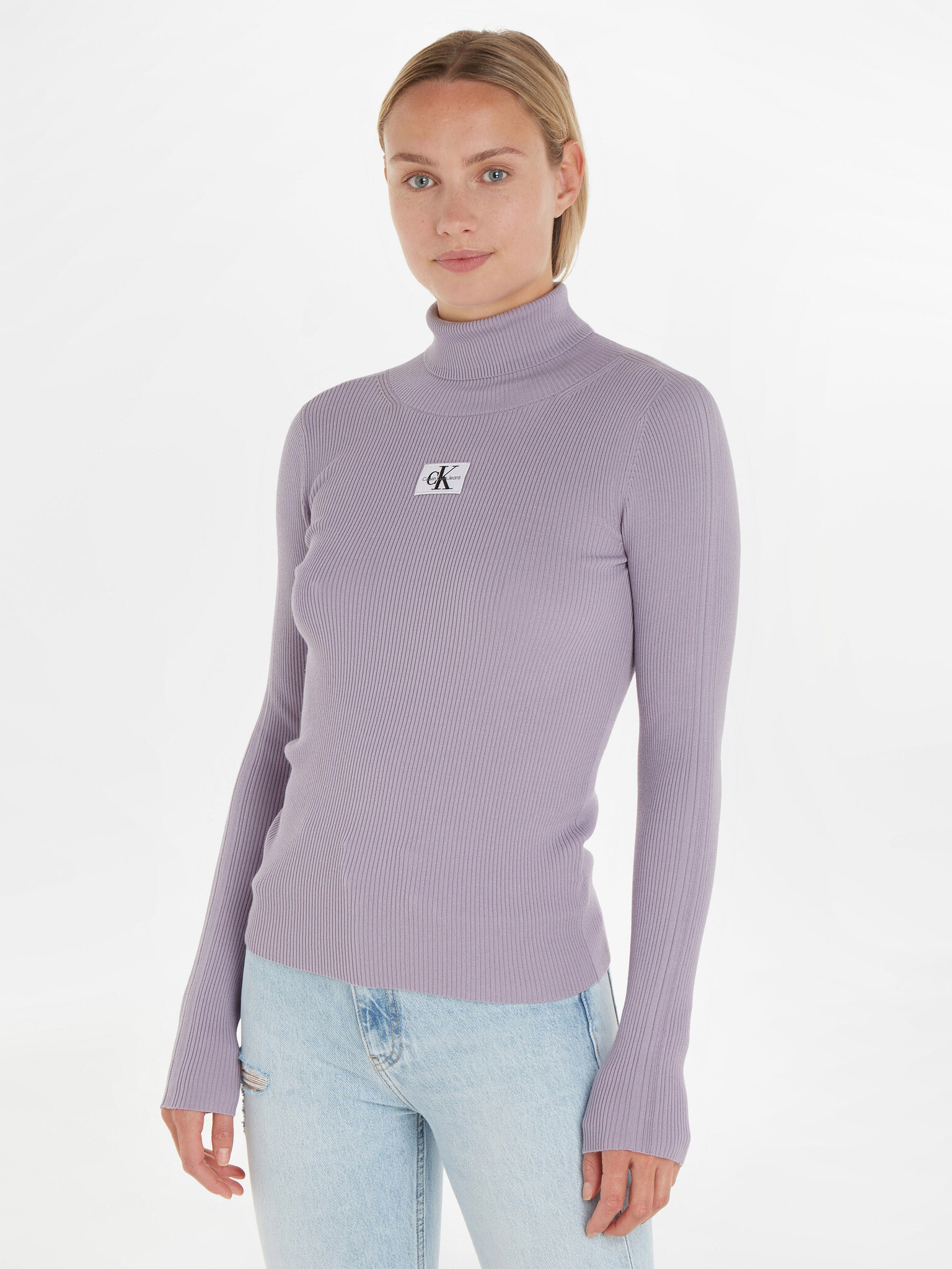 Calvin Klein Jeans Turtleneck Violet - Pled.ro